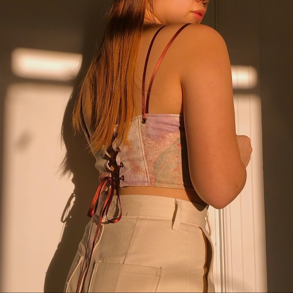 Handmade Reworked Corset Top - Picture 2 of 5